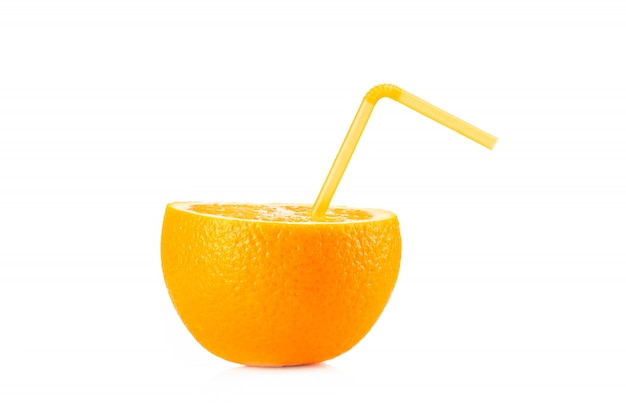 Ripe orange  isolated