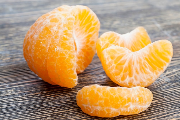 ripe orange on table