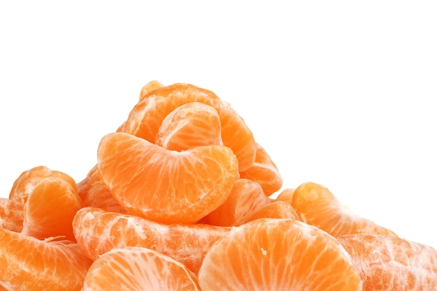 白で隔離熟したオレンジ タンジェリン クローブ