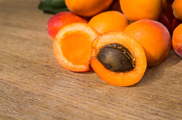 Ripe organic apricots