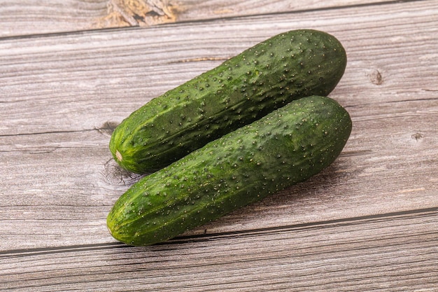 Ripe organic natural green cucumber