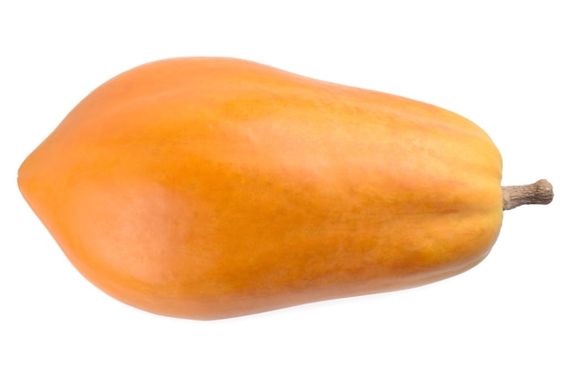 Foto papaya matura isolata su sfondo bianco