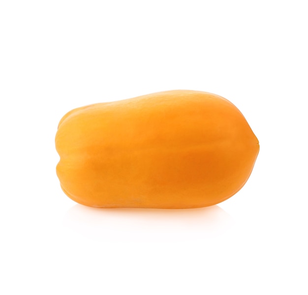Ripe papaya isolated on a white