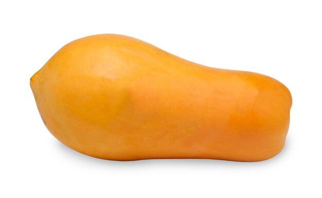 Ripe papaya on white backgroundWith clipping path