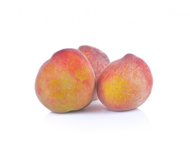 Ripe peach fruit isolated