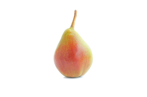 Ripe pear fruit isolated on white background cutout