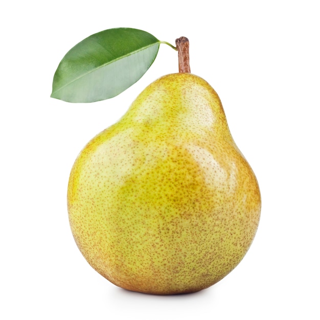 Ripe pears isolated on white background