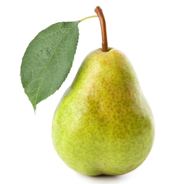 Ripe pears isolated on white background