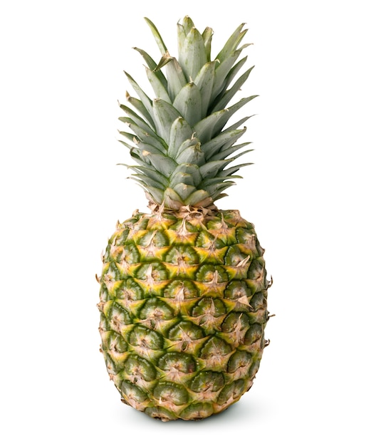 Ripe pineapple on white, isolated.