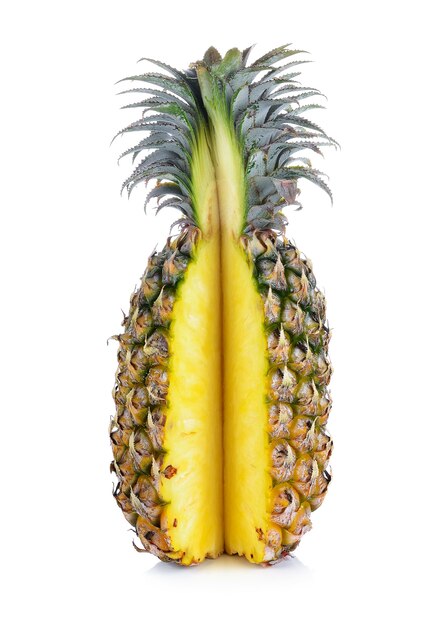 Ripe pineapples isolated on white