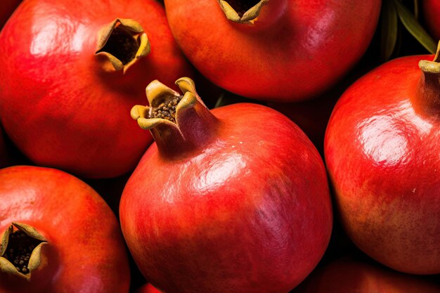 Ripe pomegranate fruits background