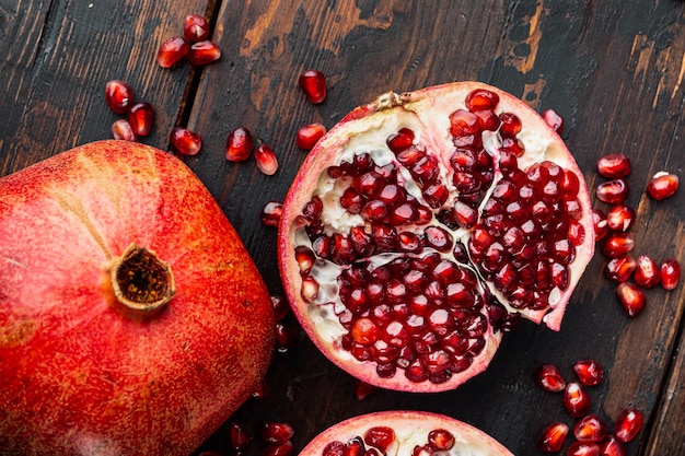 Ripe pomegranate with fresh juicy seeds