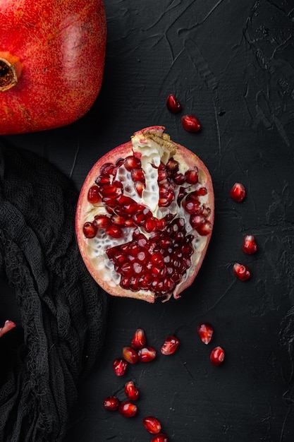 Ripe pomegranate with fresh juicy seeds