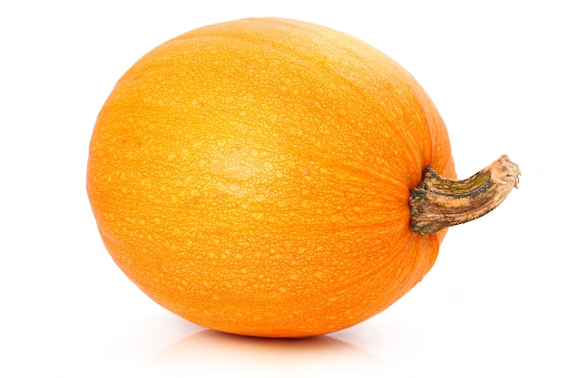 Ripe pumpkin vegetable isolated on white