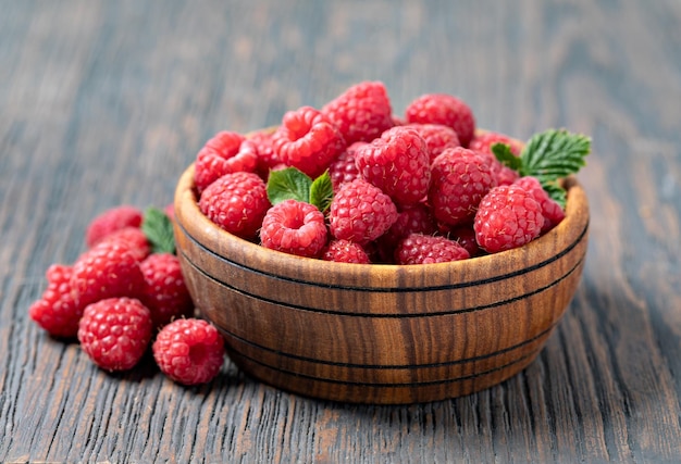 Photo ripe raspberry