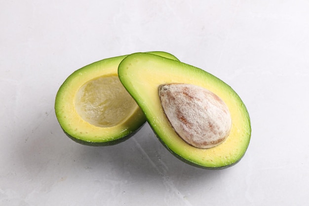 Ripe raw exotic avocado fruit slice