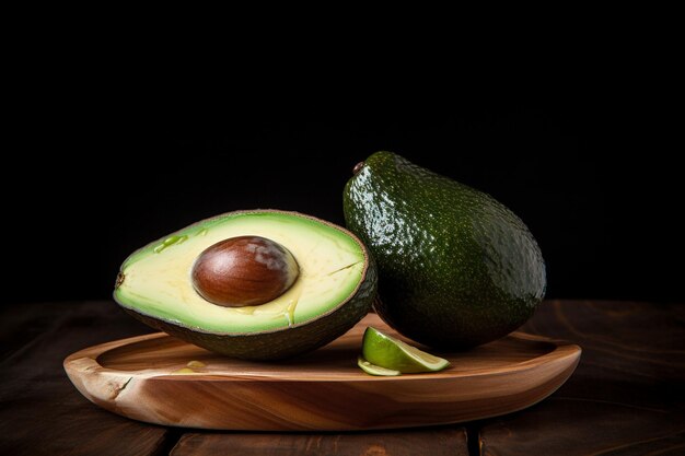 Photo ripe raw whole avocado hasp fruit