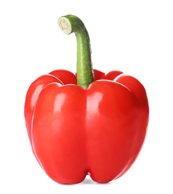 Ripe red pepper isolated