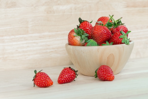 Ripe red strawberries