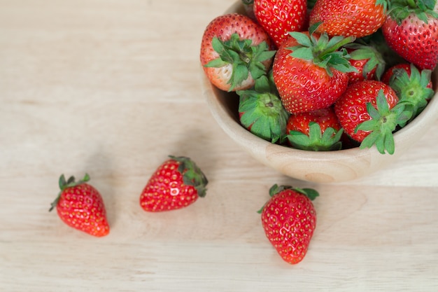 Ripe red strawberries