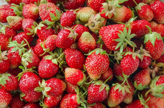 Ripe red strawberry background