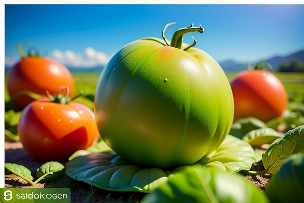 Ripe red tomatoes are people love to eat delicious vegetable fruit organic green safe farm product