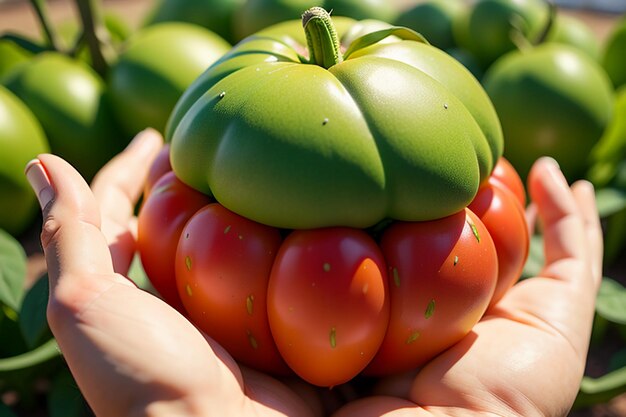 Ripe red tomatoes are people love to eat delicious vegetable fruit organic green safe farm product