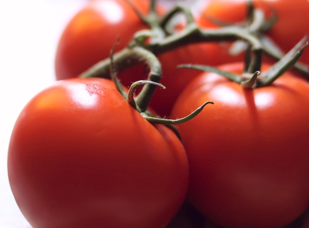 Ripe red tomatoes close up