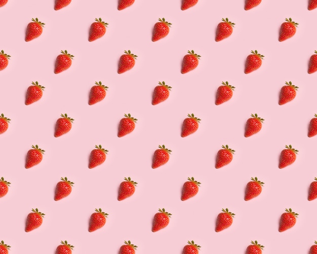 Premium Photo | Ripe strawberries pattern