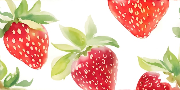 Ripe strawberries with leaves on a white background