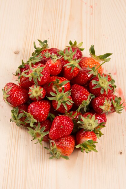 Ripe strawberry fruits