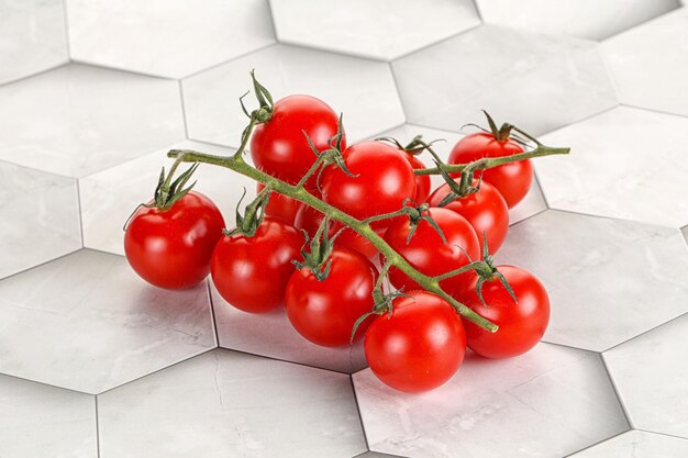 Ripe sweet cherry tomato branch