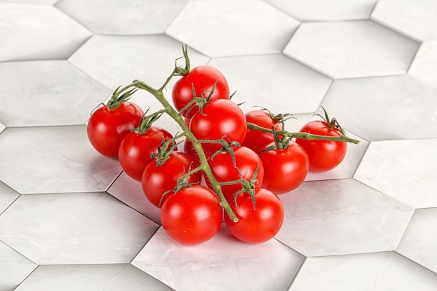 Ripe sweet cherry tomato branch