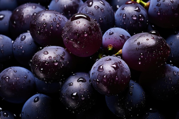 Photo ripe sweet grapes close up