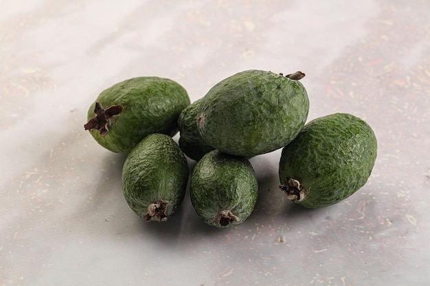 사진 익은 달한 huicy 이국적인 feijoa