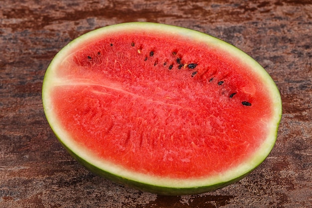 Ripe sweet juicy Half watermelon