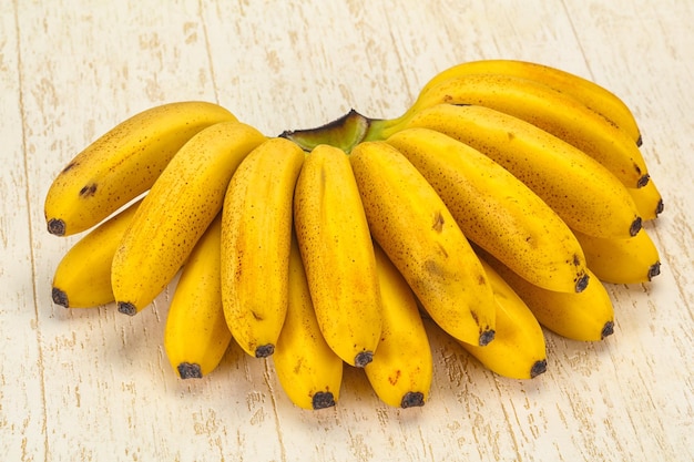 Ripe sweet mini banana heap