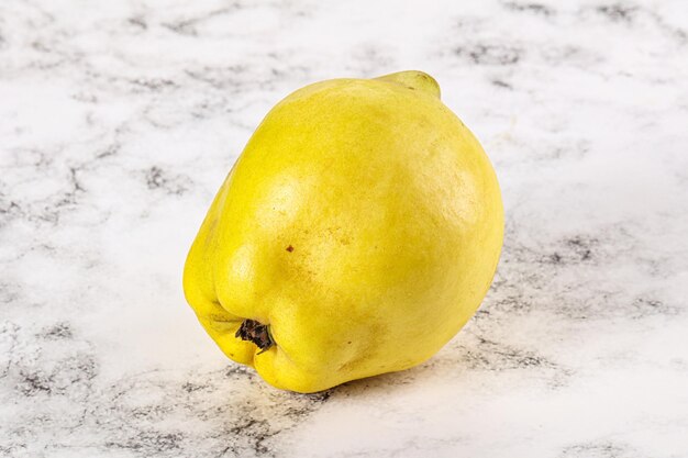 Ripe sweet organic quince yellow fruit