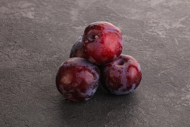 Ripe and sweet purple plum