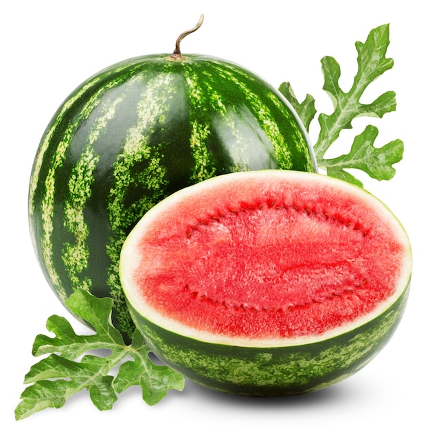 Ripe sweet watermelon isolated