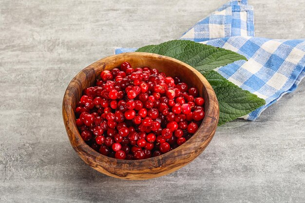 Photo ripe sweet wild organic cowberry