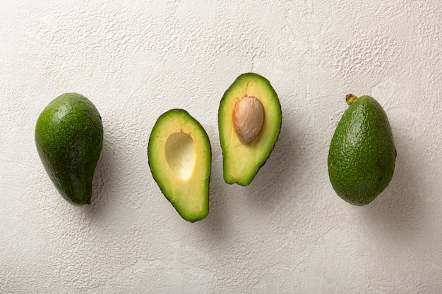 Ripe and tasty avocado fruits