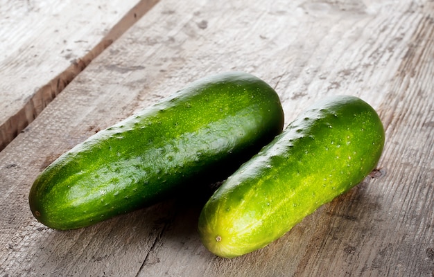 Ripe tasty cucumbers