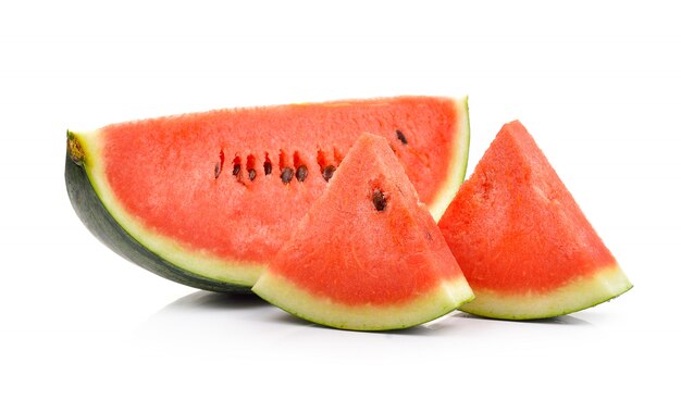 Ripe watermelon isolated on a white surface