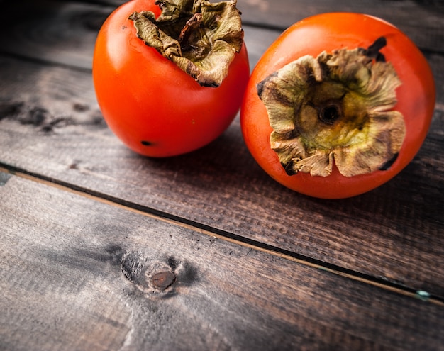 Ripe whole persimmons