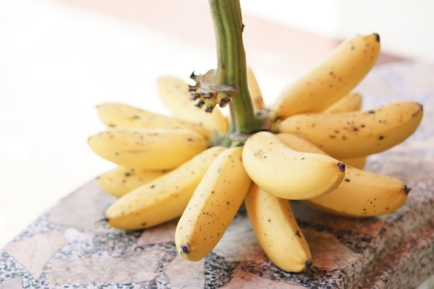 Ripe yellow bananas