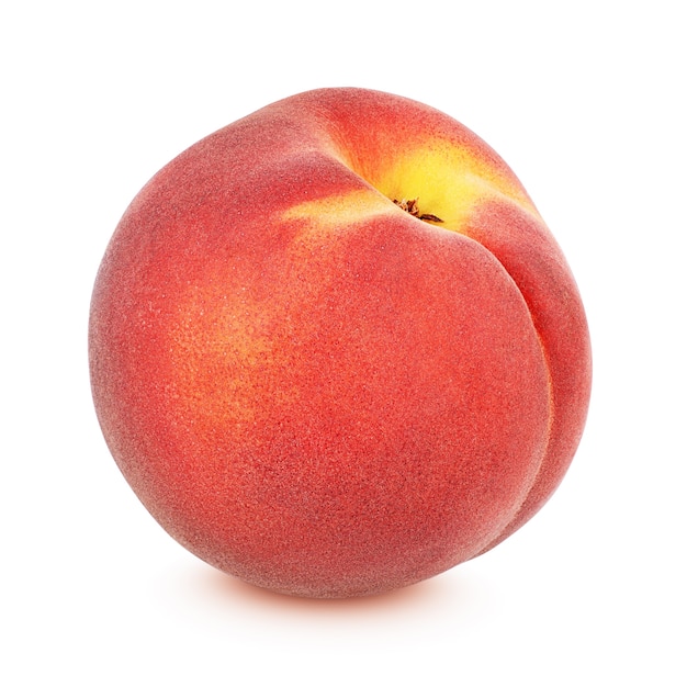 Ripee red peach isolated close up