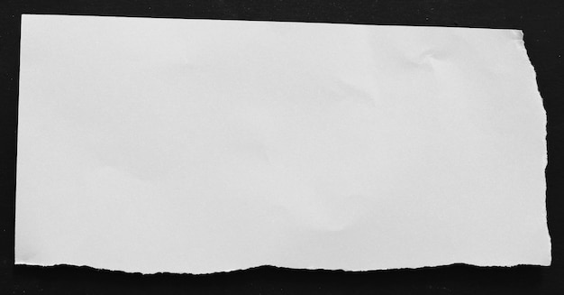 ripped paper isolated on black background