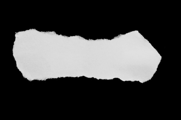 Ripped paper isolated on black background