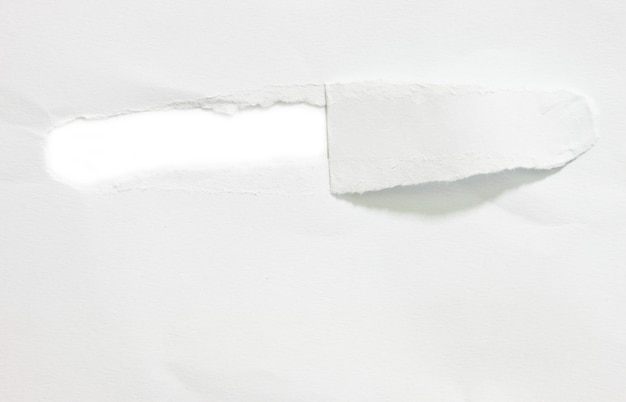 ripped paper on white background and have copy space for design in your work